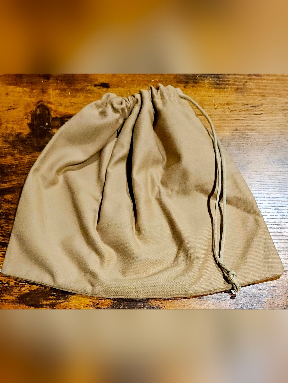 NEW Burberry Medium Dust Bag Tan Brown Drawstring Wallet Storage Cosmetic Pouch